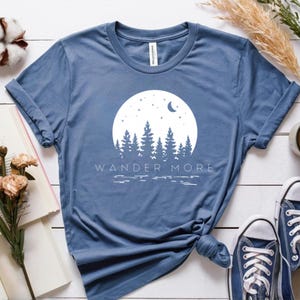 Wander More Tee Unisex Camping T Shirt Adventure Lover tee Camping Shirt Gift for Camper Outdoor Tee