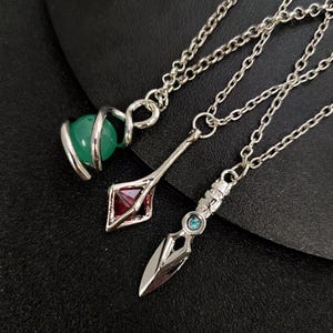 Valorant Agent-Inspired Necklaces | Reyna, Sage, and Jett Designs | Gamer Jewelry Collection | Available Individually or as a Set | Cosplay