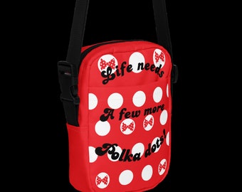 Minnie crossbody bag  | Polka Dot/Red Bows Theme Park Purse | Birthday gift