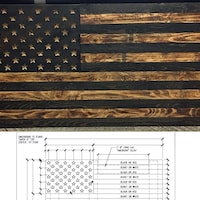 DIY Waving Wood American Flag - Digital Build Plans / Woodworking / How ...