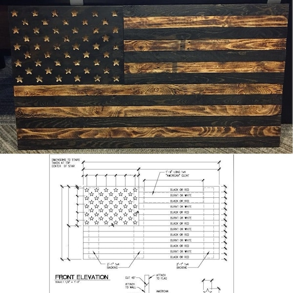 American Flag (Wood) - Building Plans