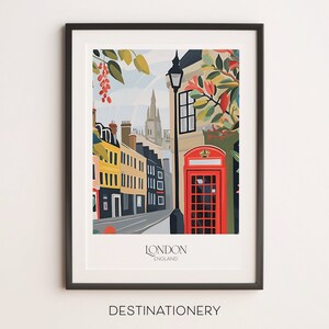 Printable London Art | Iconic Red Phone Booth Print | Travel Prints | Aesthetic Prints | Digital Downloads | Printable Home Decor