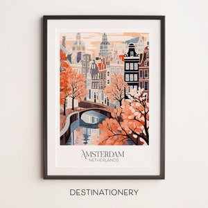 Printable Amsterdam Art | Amsterdam Print | Europe Wall Art | Travel Prints | Aesthetic Prints | Digital Downloads | Printable Home Decor