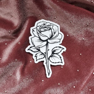 Black and White Rose Sticker