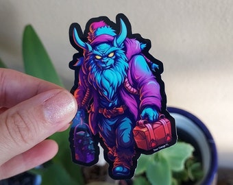 Krampus Sticker: Water Resistant Vinyl Decal