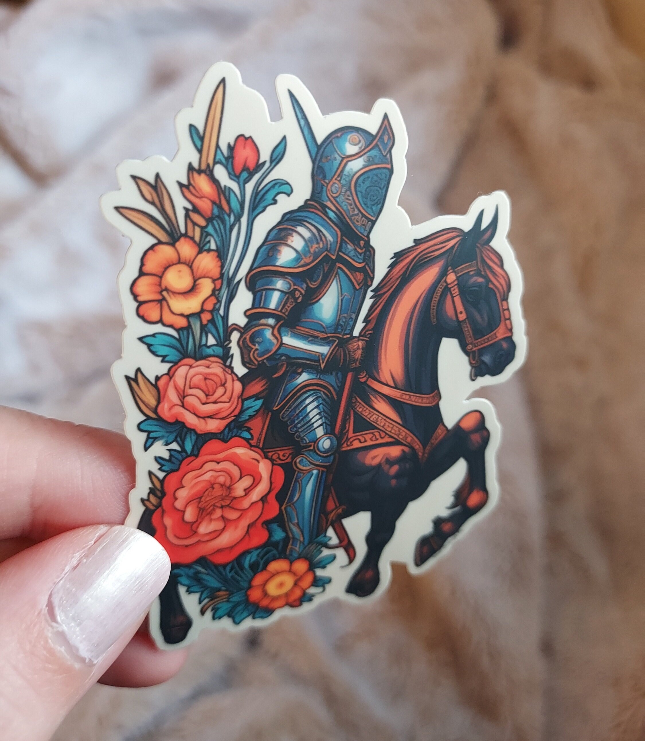 Knight Of Wands Tarot Sticker The Adventurous And Fun Knight Etsy Knight Of Wands Tarot Sticker The Adventurous And Fun Knight Etsy