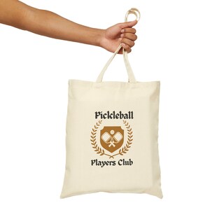 Pickleball Canvas Tote Bag