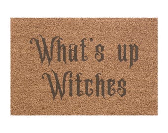 Halloween Doormat | Halloween Witches Outdoor rug | October | Fall Doormat | Halloween Entry Rug | What's Up Withces
