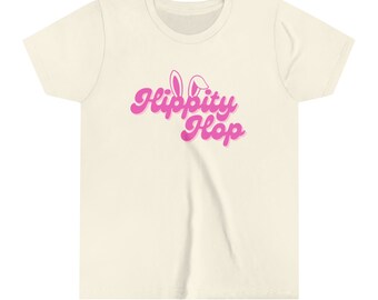 Easter Graphic Tee, Hippity Hop Easter Bunny Shirt, kids Easter clothes, stylish child