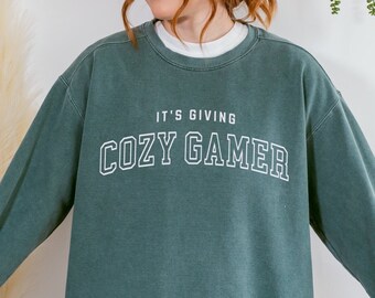 Cozy Gamer Comfort Colors Sweatshirt: Cozy Gift for Gamers