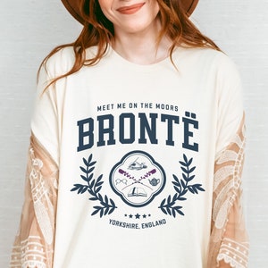 BRONTË SISTERS Tshirt, Book Lover Varsity College Tee, Dark Academia English Teacher Gift, Gothic Literary Bookish Shirt, Light Academia