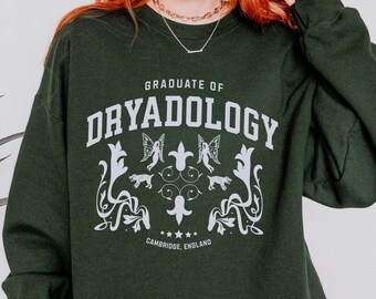 Dryadology Sweatshirt: Fairycore Dark Academia Clothing