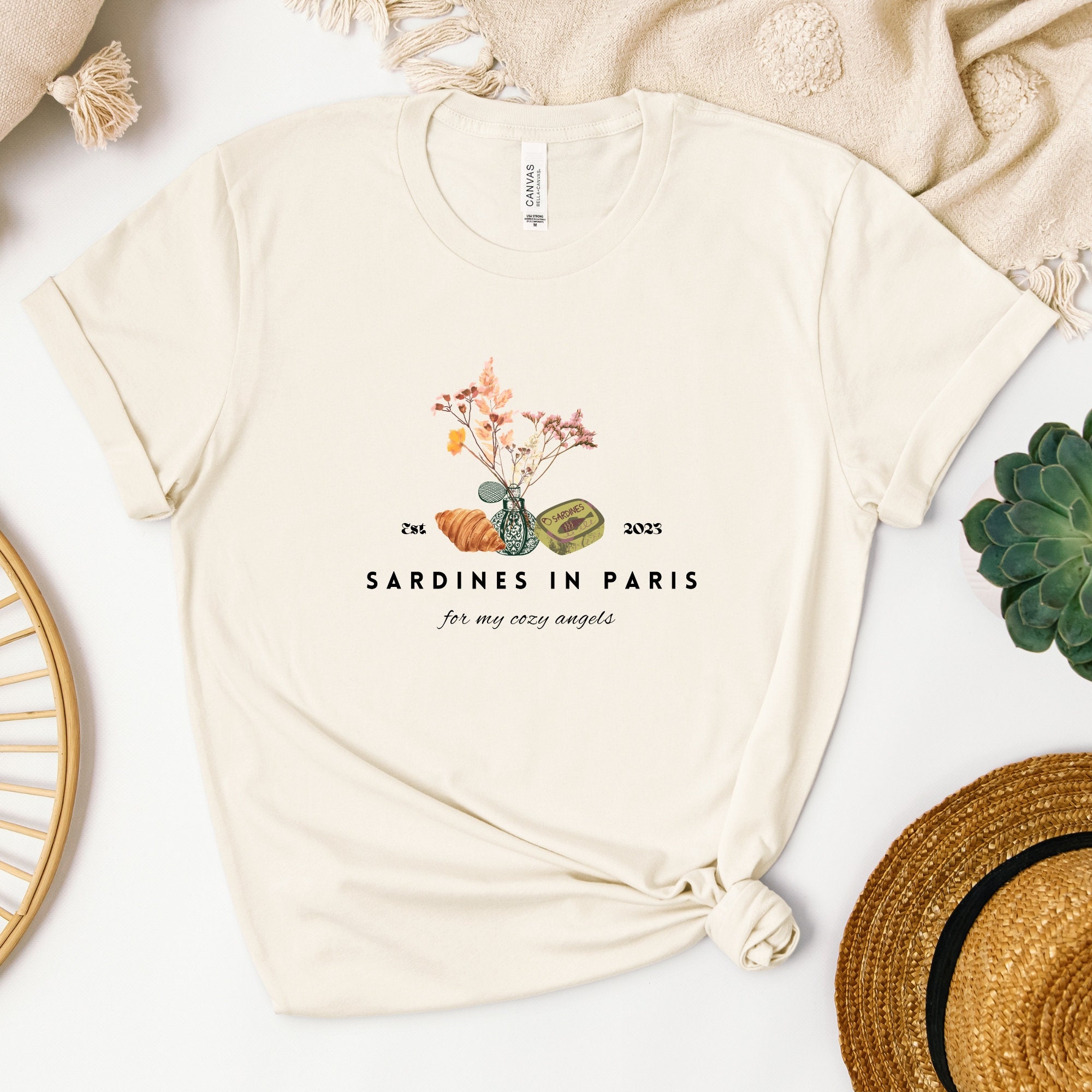 Sardines in Paris T-shirt, Tinned Fish Shirt, Parisian Aesthetic France ...