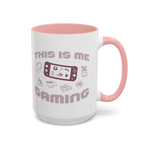 COZY GAMING Mug, This is Me Gaming Pink Mug, Cozy Gamer Coffee Cup, Gift for Gamer Girl, Cute Kawaii Video Game Merch, Gamer Gift