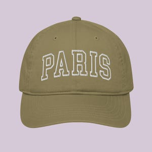 Organic Cotton Paris Hat: French Vacation Baseball Cap