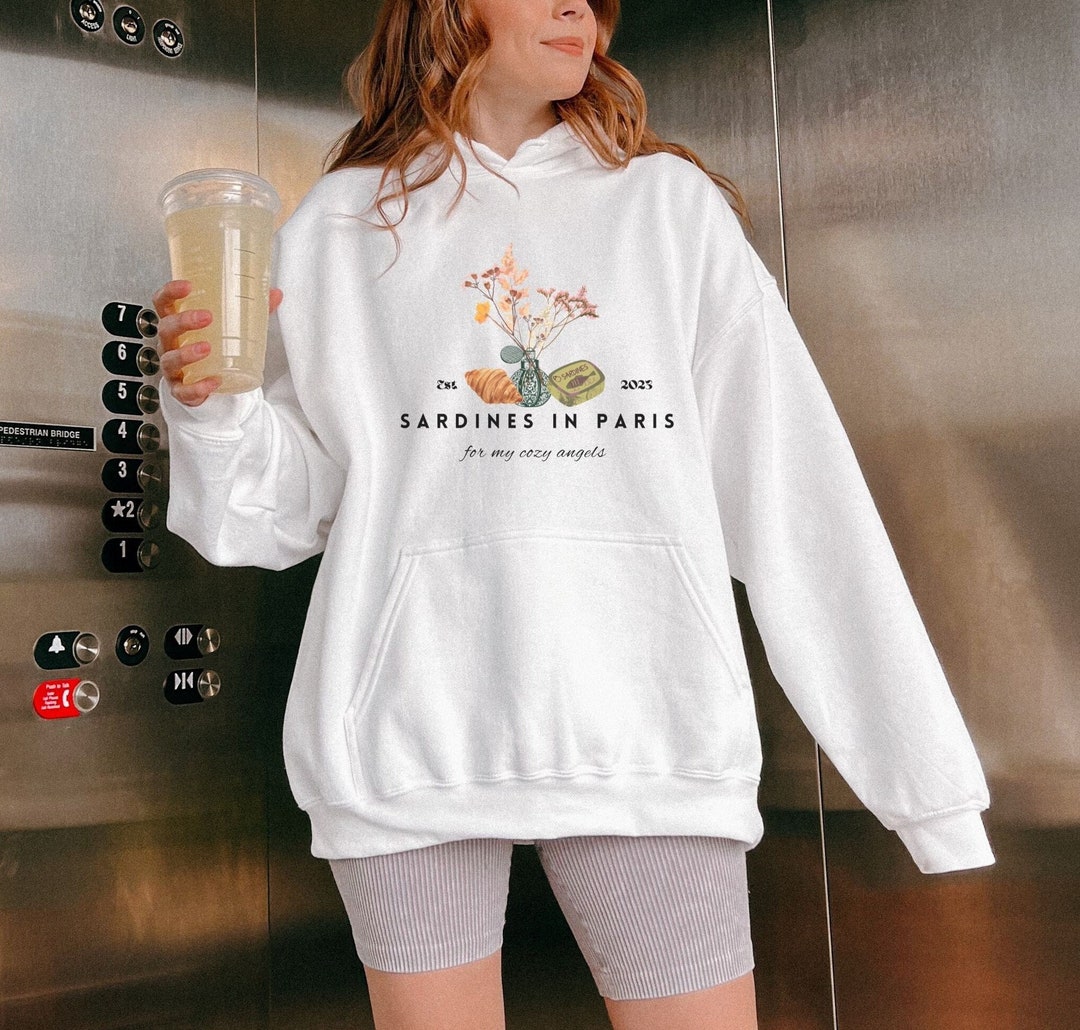 SARDINES in PARIS Hoodie Parisian Aesthetic Sweatshirt Tinned Fish