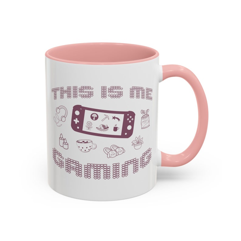COZY GAMING Mug, This is Me Gaming Pink Mug, Cozy Gamer Coffee Cup, Gift for Gamer Girl, Cute Kawaii Video Game Merch, Gamer Gift