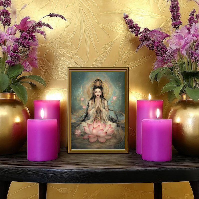 Quan Yin — Spiritual Growth altar card