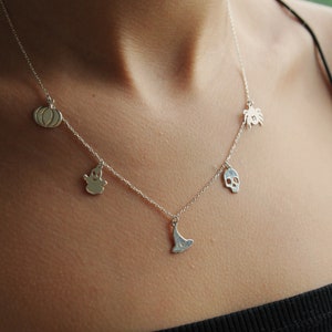 Halloween Gift Jewelry for Women, Dainty Halloween Gift,  Halloween Necklace, Kids Necklace, halloween jewelry art, Ghost Jewelry