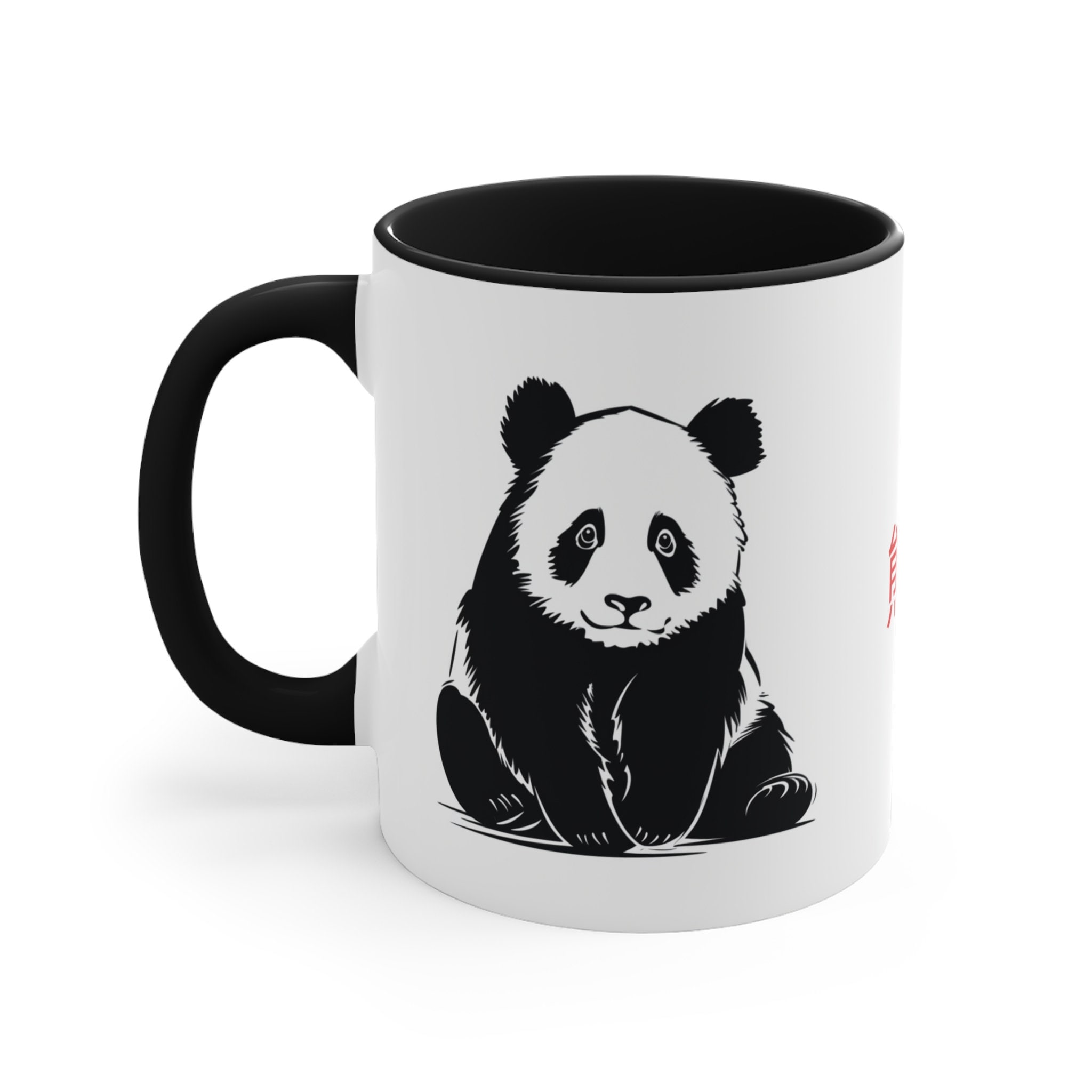 Cute Panda Coffee Mug Panda Cup Funny Panda Coffee Lazy Panda Coffee Mug  350 Ml Inside Black Panda