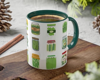 Pickle Mug, Funny Pickle Mug, Cute Pickle Mug, Pickle Coffee Cup, Canned Pickles, Pickle Gift, Gift For Pickle Fans, Pickle Lovers