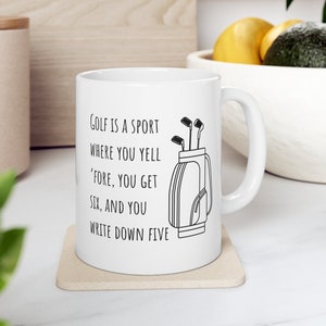 Golf Mug, Golf Gifts For Men, Golf Gifts For Women, Funny Golf Gift, Golf Ceramic Coffee Mug, Golf Gift, Groomsmen Gifts Golf, Fathers Day