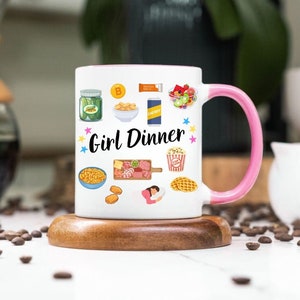 Taza de cena de niña, cena de niña, taza de café de cena de niña, regalo de cena de niña, taza de café de cena de niña