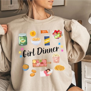 Sudadera con capucha para cena de niña, sudadera con capucha para cena de niña, camiseta para cena de niña, almuerzo de niña, camiseta divertida para ella, regalo para ella, regalo divertido para ella