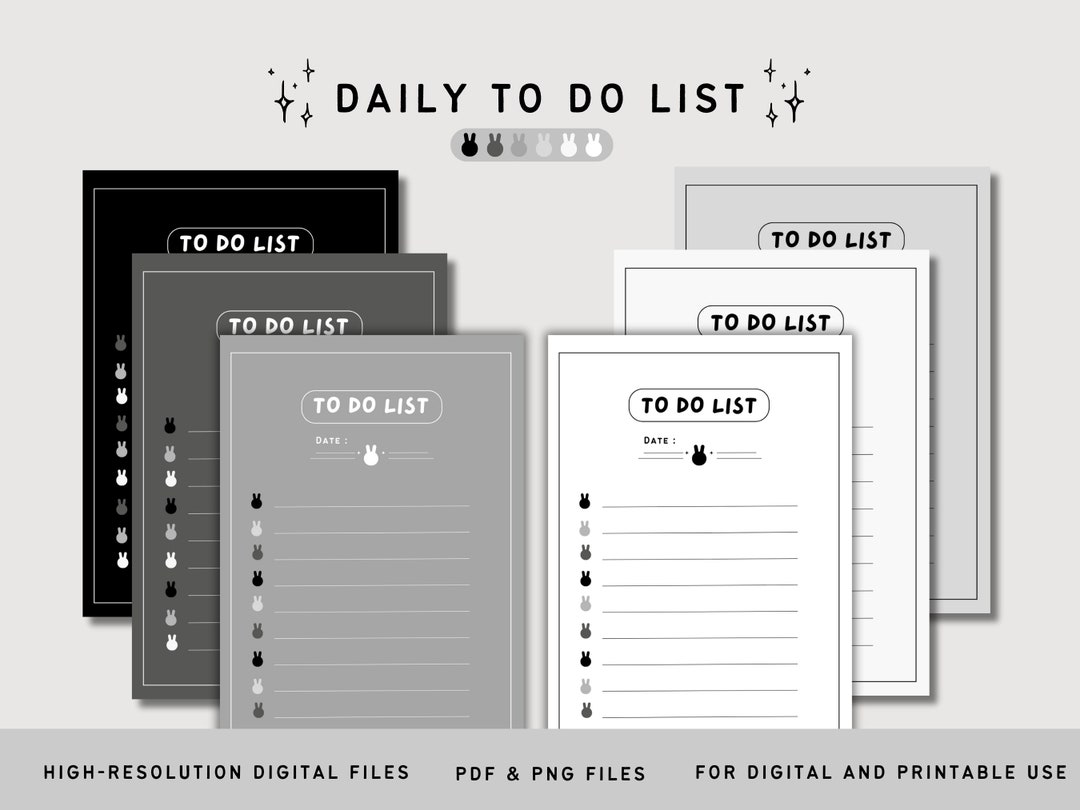 Digital to Do List Goodnotes Template Printable Daily to Do Etsy