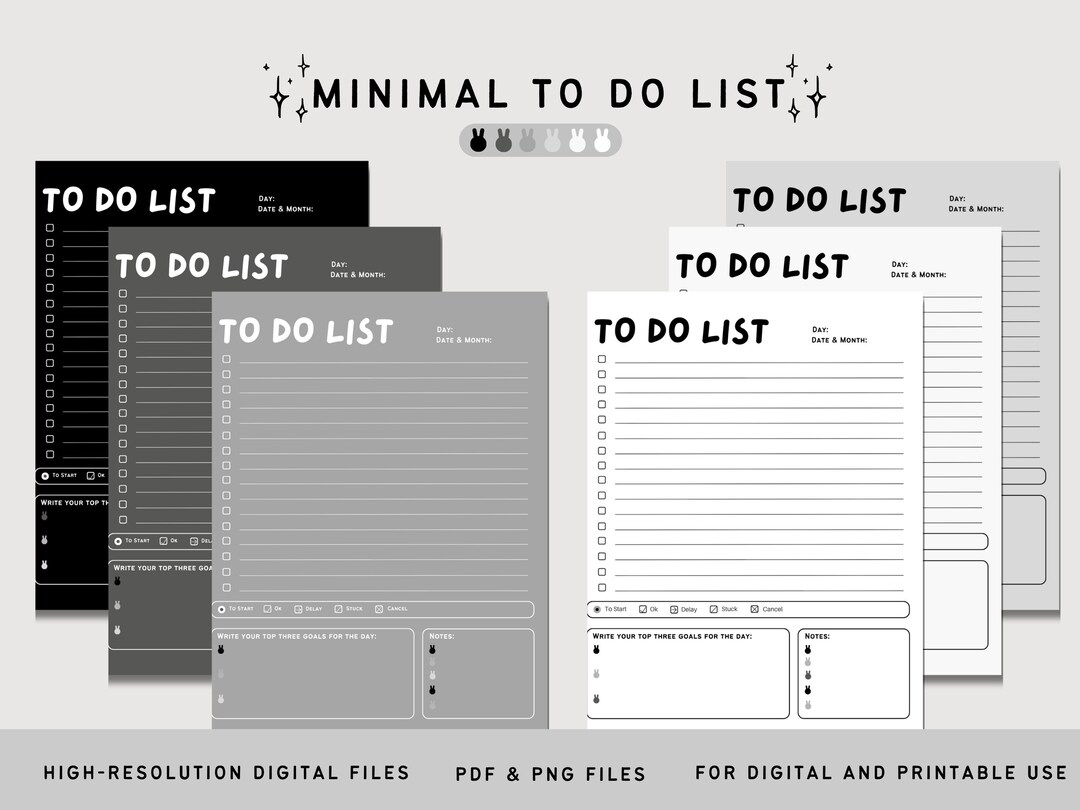 Digital to Do List Goodnotes Template Printable Daily to Do Etsy