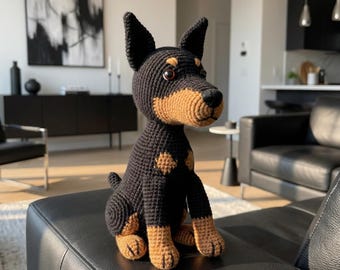 Doberman Amigurumi Crochet Pattern Cute Dog Plush PDF