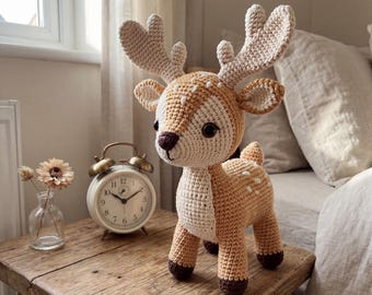 Fallow Deer Amigurumi Crochet Pattern Woodland Animal Toy PDF