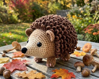 Hedgehog Amigurumi Crochet Pattern Cute Woodland Plush PDF