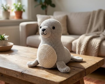 Seal Amigurumi Crochet Pattern Cute Marine Animal Plush PDF