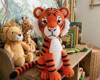Tiger Amigurumi Crochet Pattern Cute Jungle Animal Plush PDF