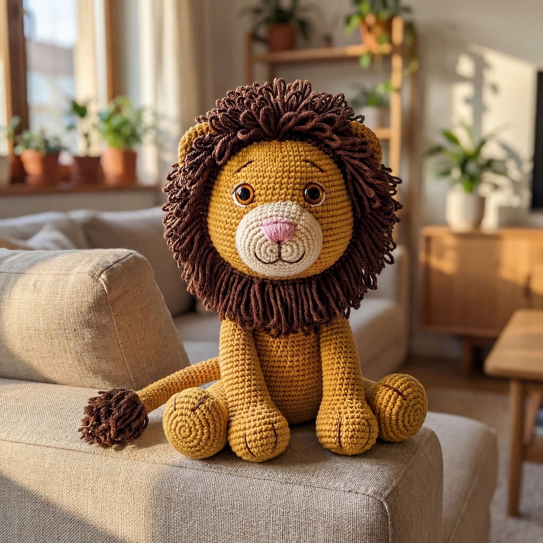 Lion Amigurumi Crochet Pattern Jungle Animal Toy PDF - Etsy