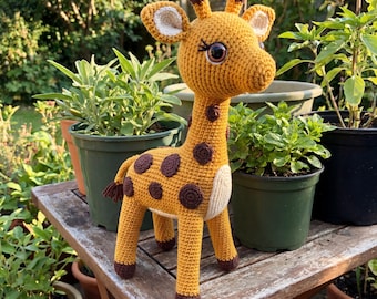 Giraffe Amigurumi Crochet Pattern Safari Animal Toy PDF