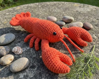 Lobster Amigurumi Crochet Pattern Ocean Animal Toy PDF