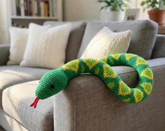 Snake Amigurumi Crochet Pattern Cute Reptile Plush PDF