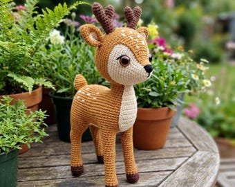Roe Deer Amigurumi Crochet Pattern Woodland Animal Toy PDF