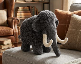 Mammoth Amigurumi Crochet Pattern Cute Prehistoric Plush PDF