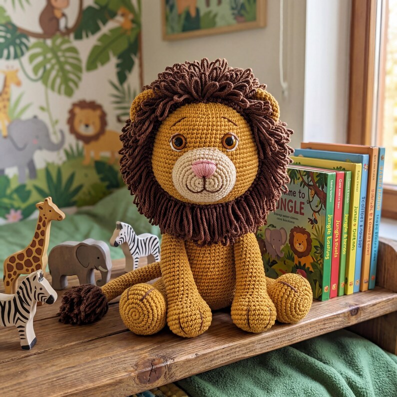 Lion Amigurumi Crochet Pattern Jungle Animal Toy PDF - Etsy