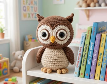 Owl Amigurumi Crochet Pattern Cute Woodland Bird Plush PDF