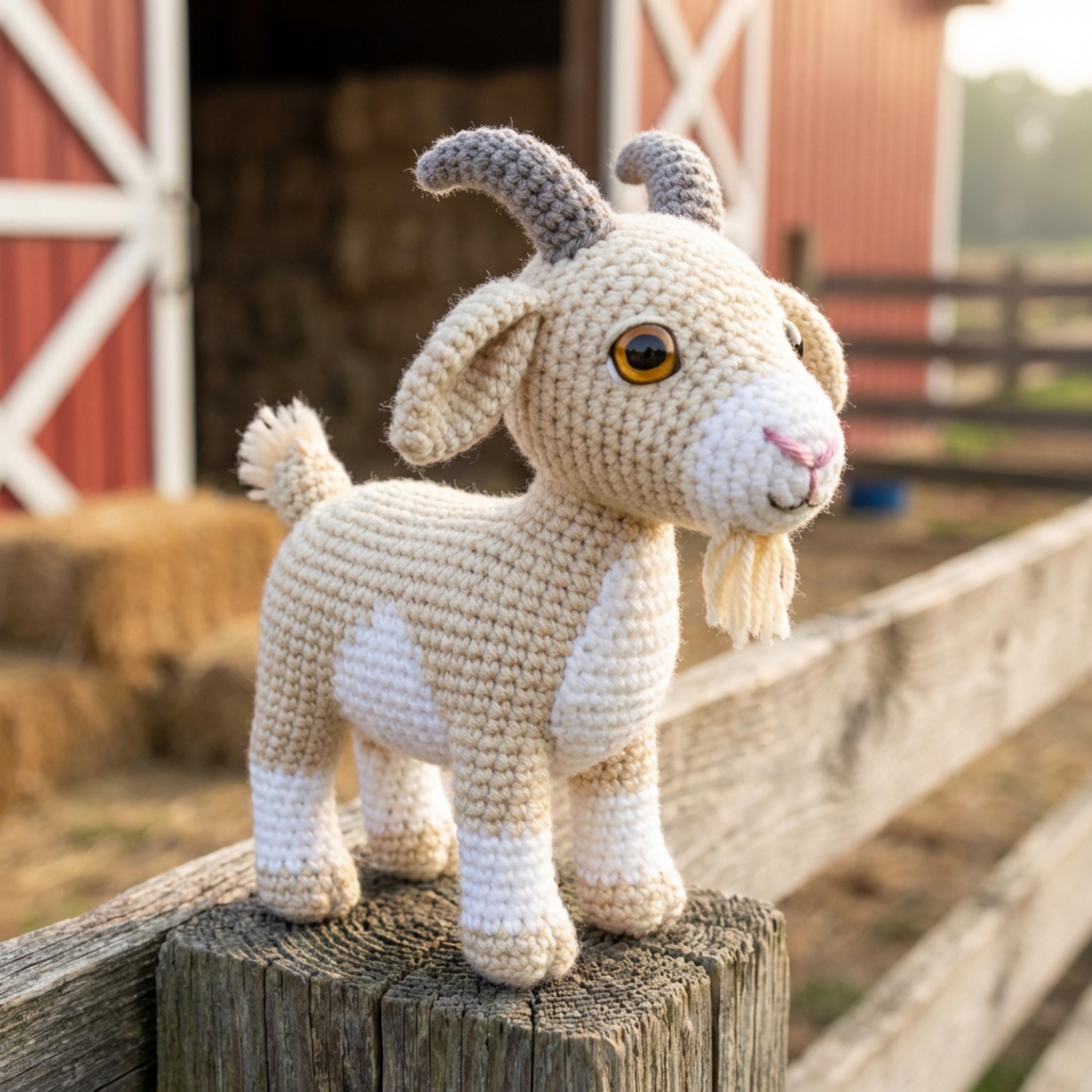 37 Goat Crochet Patterns to Stitch: Farm Animals, Amigurumi, and Whimsical Goats 24 Goat Amigurumi Crochet Pattern Cute Farm Animal Plush