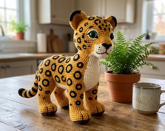 Jaguar Amigurumi Crochet Pattern Jungle Animal Toy PDF