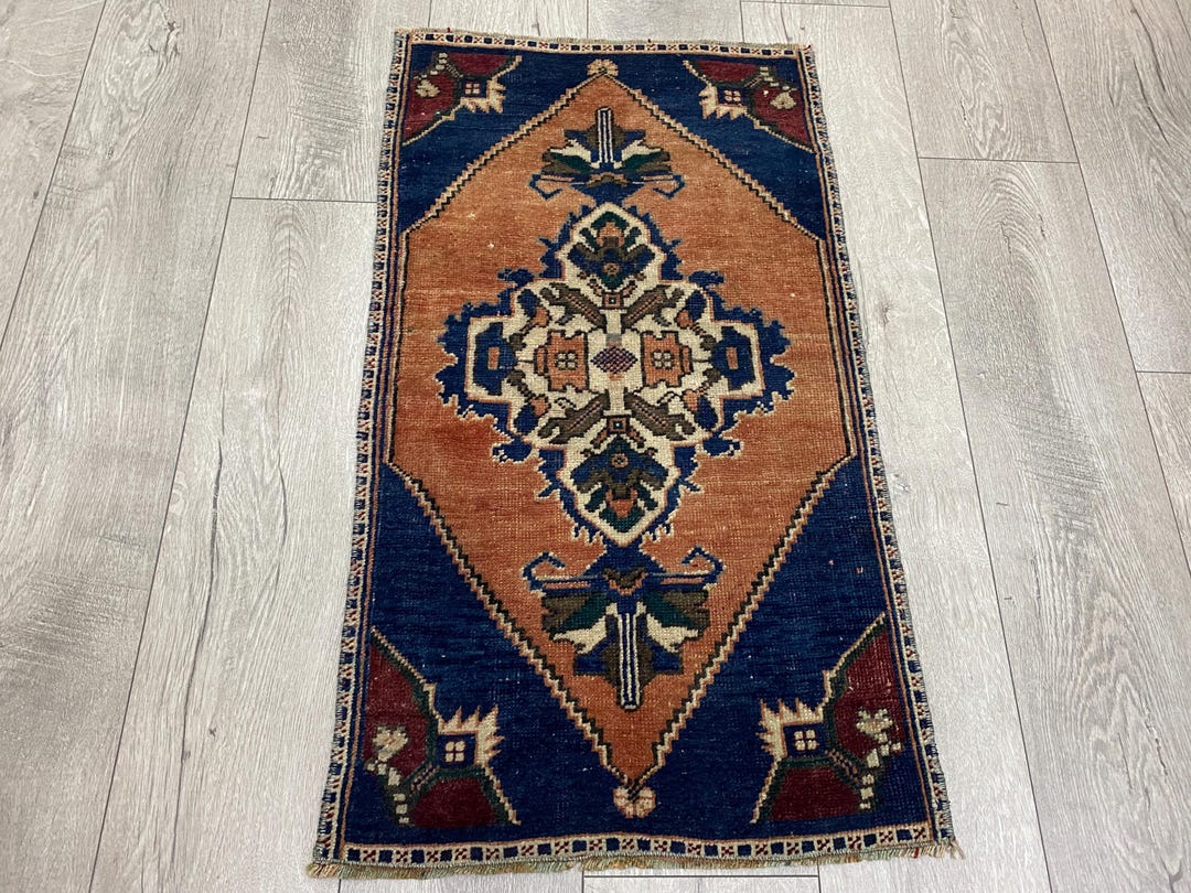 Turkish Rug Small 1.6 X 2.9 Ft, Turkish Mini Rug, Small Rug, Oushak Rug, Organic Wool Rug ...
