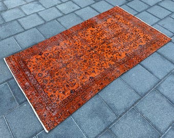 3.0 x 5.8 ft, Turkish rug, Oriental rug, Bohemian rug, Wool rug, Colorful rug, Boho rug, Vintage rug, Handmade rug, Organic rug, Area rug