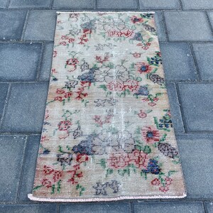 2.1 x 3.8 ft, Vintage rug, Small rug, Yellow rug, Bohemian rug, Turkish rug, Wool rug, Handmade rug, Home decor, Bathroom rug, Anatolian rug
