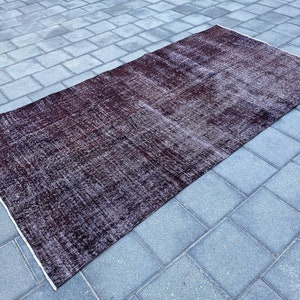 4.6x8.8 ft, Black large rug, Vintage rug, Turkish rug, Overdyed rug, Antique rug, Boho rug, Handmade rug, Bohemian rug, Living room rug