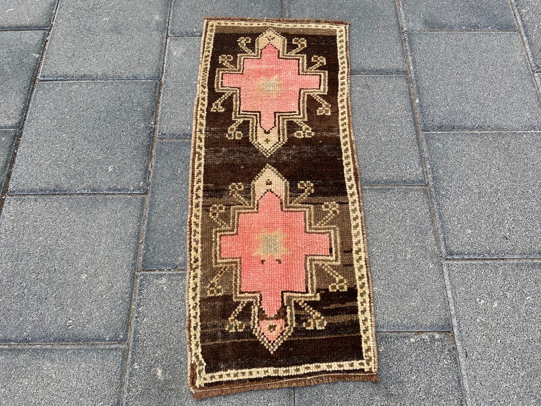 1.2 X 2.7 Ft, Ethnic Rug, Tribal Rug, Rustic Rug, Vintage Rug, Small ...